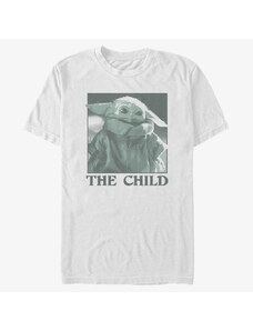 Pánské tričko Merch Star Wars: The Mandalorian - The Child Monochrome Unisex T-Shirt White