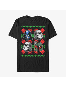 Pánské tričko Merch Star Wars: Classic - Holiday Faces Unisex T-Shirt Black