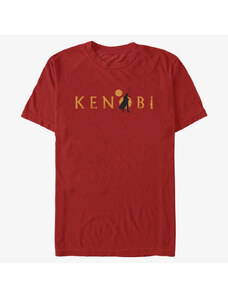 Pánské tričko Merch Star Wars Obi-Wan - Kenobi Two Suns Logo Unisex T-Shirt Red