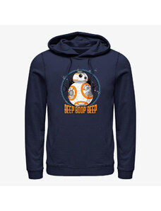 Pánská mikina Merch Star Wars: Classic - BB8 Beep Unisex Hoodie Navy Blue