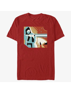 Pánské tričko Merch Star Wars Obi-Wan - Geometric Obi Wan Unisex T-Shirt Red