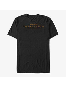 Pánské tričko Merch Star Wars Obi-Wan - Gold Logo Unisex T-Shirt Black