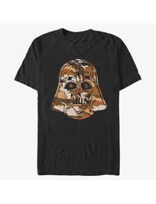 Pánské tričko Merch Star Wars - Camo Vader Orange Unisex T-Shirt Black