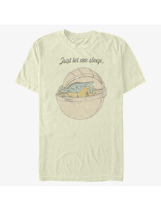 Pánské tričko Merch Star Wars: The Mandalorian - Let me sleep Unisex T-Shirt Natural