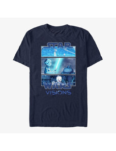 Pánské tričko Merch Star Wars: Visions - Tri Panel Unisex T-Shirt Navy Blue