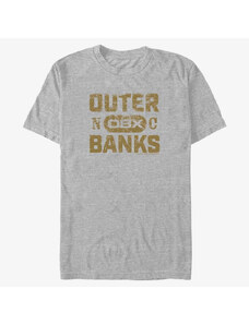 Pánské tričko Merch Netflix Outer Banks - Distressed Type Unisex T-Shirt Heather Grey