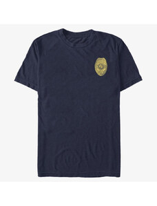 Pánské tričko Merch Netflix Stranger Things - Hawkins Police Badge Unisex T-Shirt Navy Blue