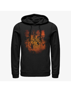 Pánská mikina Merch Netflix Stranger Things - UPSIDE DOWN PUMPKIN Unisex Hoodie Black