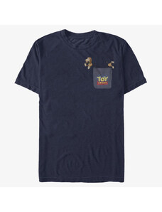 Pánské tričko Merch Pixar Toy Story - Slinky Dog Faux Pocket Unisex T-Shirt Navy Blue