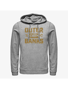 Pánská mikina Merch Netflix Outer Banks - Distressed Type Unisex Hoodie Heather Grey