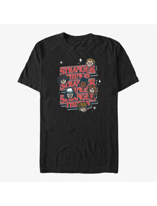 Pánské tričko Merch Netflix Stranger Things - ST Toon Stack Unisex T-Shirt Black