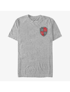 Pánské tričko Merch Netflix Heartstopper - Harvey Greene Crest Unisex T-Shirt Heather Grey
