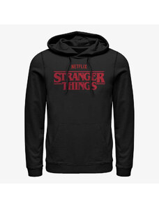 Pánská mikina Merch Netflix Stranger Things - Netflix Stranger Logo Unisex Hoodie Black