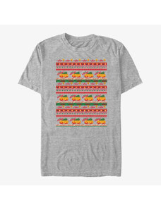 Pánské tričko Merch Netflix Stranger Things - Surfer Boy Pizza Sweater Unisex T-Shirt Heather Grey