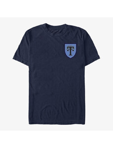 Pánské tričko Merch Netflix Heartstopper - Truham Budding Tree Badge Unisex T-Shirt Navy Blue