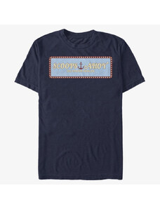 Pánské tričko Merch Netflix Stranger Things - Scoops Ahoy Panel Unisex T-Shirt Navy Blue