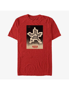 Pánské tričko Merch Netflix Stranger Things - Hellfire Grid Unisex T-Shirt Red