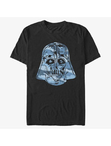 Pánské tričko Merch Star Wars - Camo Vader Blue Unisex T-Shirt Black