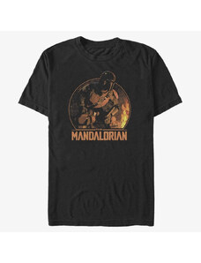 Pánské tričko Merch Star Wars: The Mandalorian - Camping Mando Unisex T-Shirt Black