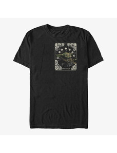 Pánské tričko Merch Star Wars: The Mandalorian - Child Card Unisex T-Shirt Black