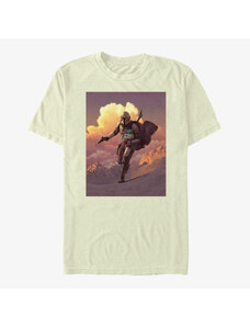 Pánské tričko Merch Star Wars: The Mandalorian - Mandalorian Desert Poster Unisex T-Shirt Natural