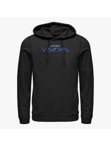 Pánská mikina Merch Star Wars: Visions - Blue STVision Logo Unisex Hoodie Black