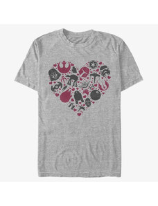 Pánské tričko Merch Star Wars: Classic - HEART ICONS Unisex T-Shirt Heather Grey