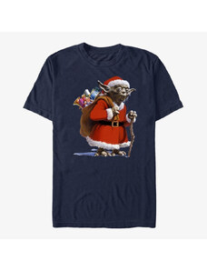 Pánské tričko Merch Star Wars: Classic - Santa Yoda Unisex T-Shirt Navy Blue