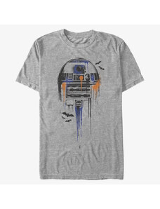 Pánské tričko Merch Star Wars: Classic - Splatter R2 Unisex T-Shirt Heather Grey