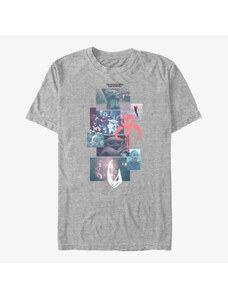 Pánské tričko Merch Star Wars: The Mandalorian - Mando Stack Unisex T-Shirt Heather Grey