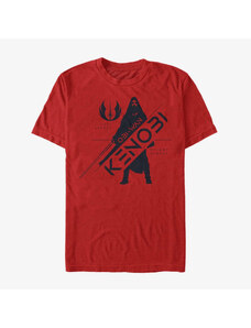 Pánské tričko Merch Star Wars Obi-Wan - Silhouette Obi Wan Unisex T-Shirt Red
