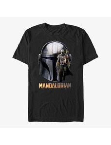 Pánské tričko Merch Star Wars: The Mandalorian - Mando Head Unisex T-Shirt Black