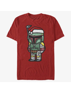 Pánské tričko Merch Star Wars: Classic - Boba Santa Unisex T-Shirt Red