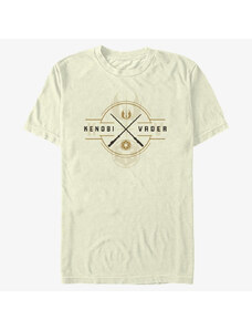 Pánské tričko Merch Star Wars Obi-Wan - Light Saber Crest Unisex T-Shirt Natural