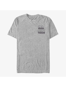 Pánské tričko Merch Star Wars: The Mandalorian - Child Groovy Wars Unisex T-Shirt Heather Grey