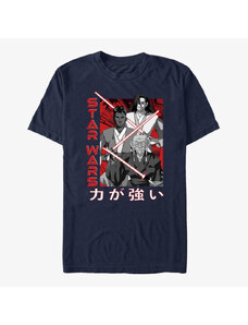 Pánské tričko Merch Star Wars: Visions - Weapons Anime Unisex T-Shirt Navy Blue