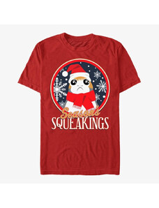 Pánské tričko Merch Star Wars: The Force Awakens - Porg Squeakings Unisex T-Shirt Red