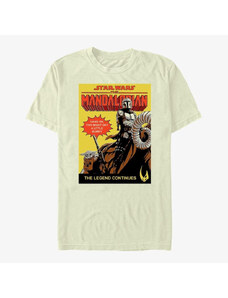 Pánské tričko Merch Star Wars: The Mandalorian - Hang On Poster Unisex T-Shirt Natural