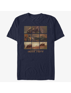 Pánské tričko Merch Star Wars: Book of Boba Fett - Desert Palace Unisex T-Shirt Navy Blue