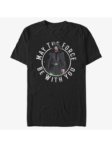 Pánské tričko Merch Star Wars: The Mandalorian - Looking Scary Luke Unisex T-Shirt Black