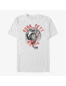 Pánské tričko Merch Star Wars: Visions - The Boba Fett Unisex T-Shirt White