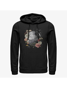 Pánská mikina Merch Star Wars: Classic - FLORAL DEATH STAR Unisex Hoodie Black