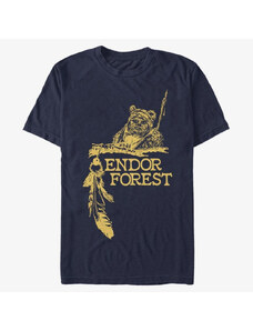 Pánské tričko Merch Star Wars: Classic - ENDOR FOREST Unisex T-Shirt Navy Blue