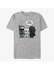 Pánské tričko Merch Star Wars: Classic - Boba It's Cold Unisex T-Shirt Heather Grey