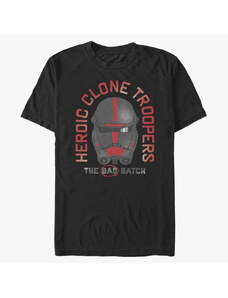 Pánské tričko Merch Star Wars: The Bad Batch - Heroic Batch Unisex T-Shirt Black