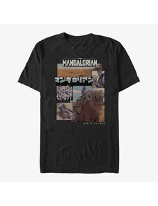 Pánské tričko Merch Star Wars: The Mandalorian - Mando Comic Unisex T-Shirt Black