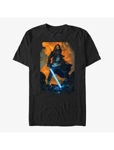 Pánské tričko Merch Star Wars Obi-Wan - Kenobi Paint Unisex T-Shirt Black