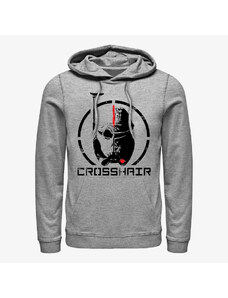 Pánská mikina Merch Star Wars: The Bad Batch - Crosshair Unisex Hoodie Heather Grey