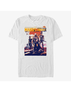 Pánské tričko Merch Star Wars: The Mandalorian - Saga Continues Unisex T-Shirt White