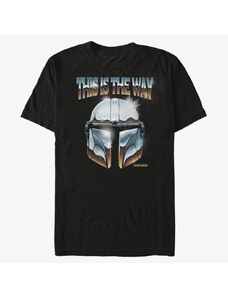 Pánské tričko Merch Star Wars: The Mandalorian - CHROME DOME Unisex T-Shirt Black